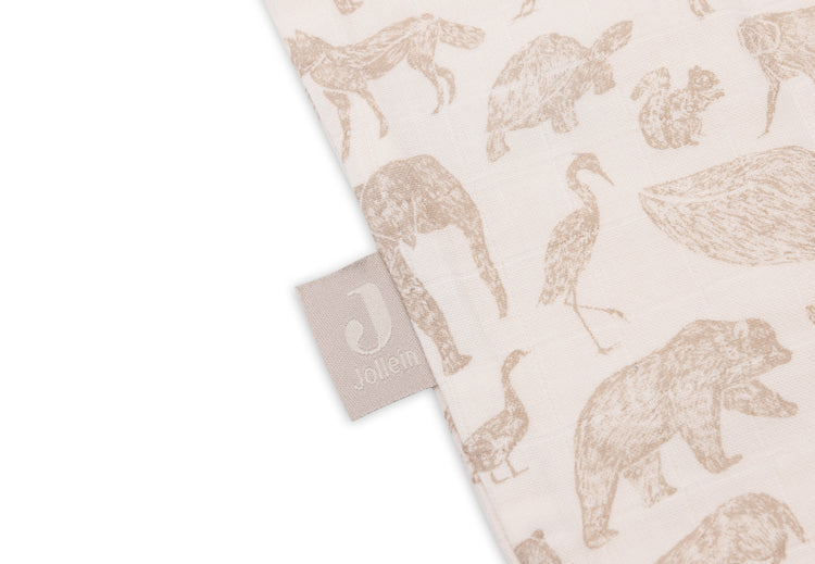 Jollein Sleeping Bag Muslin - Animals detail