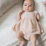 1+ In the family | Candela Newborn Dress - Nude