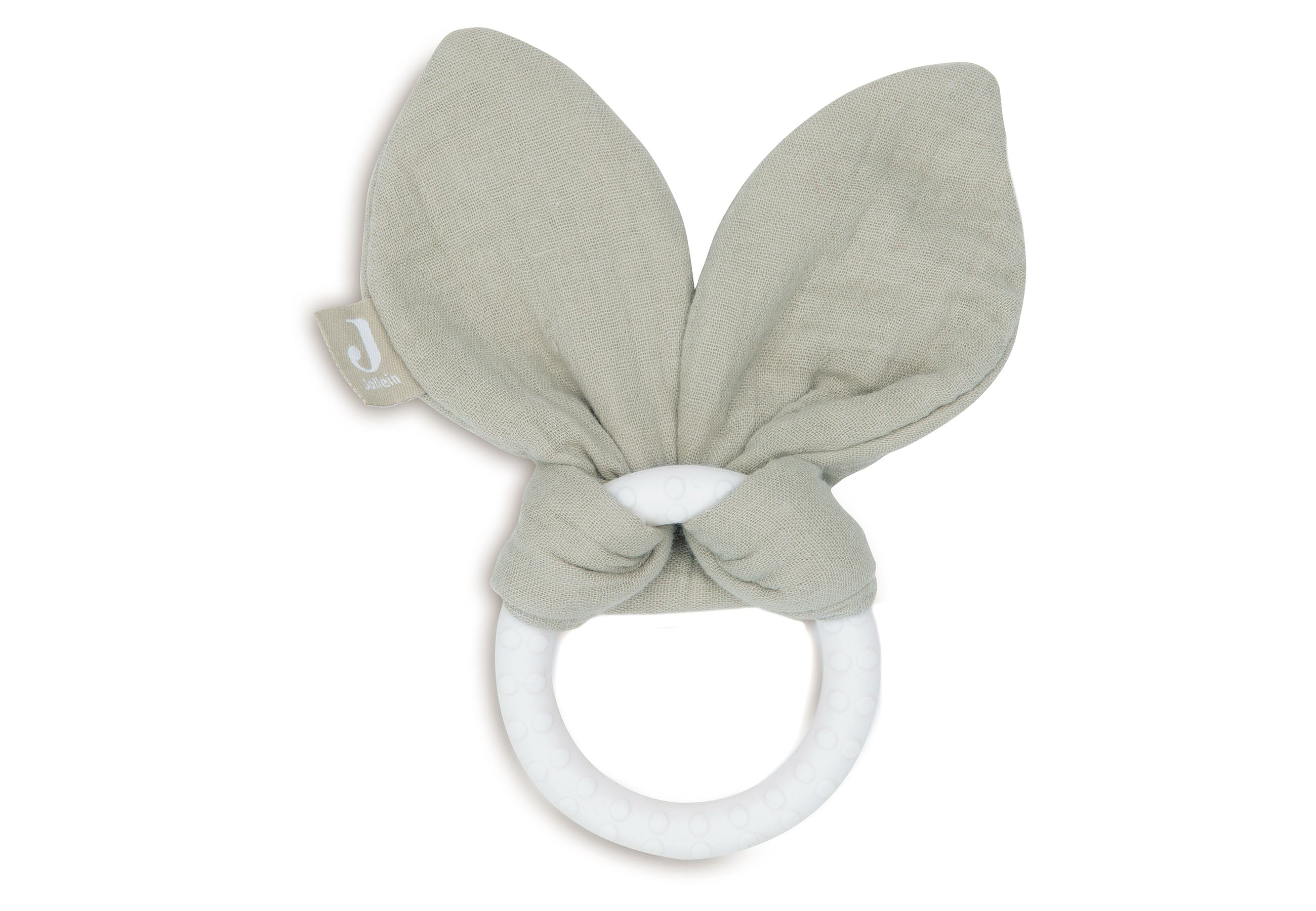 Jollein Silicone Teether Bunny Ears - Olive Green