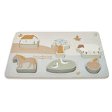 Jollein wooden puzzle farm from bottom