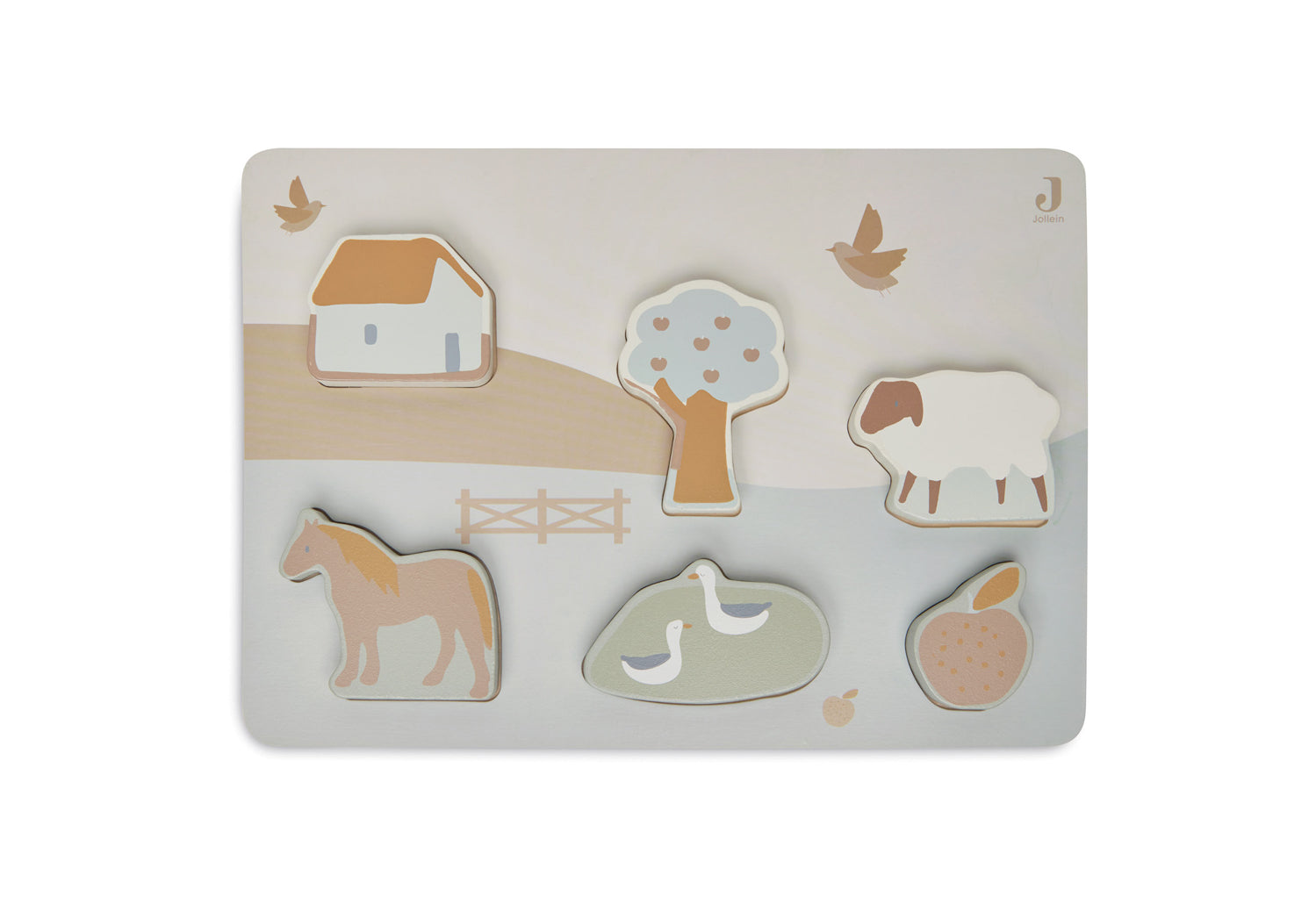 Jollein wooden puzzle farm