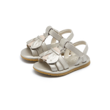 Donsje | Toddler Shoes Jiles Sky Sandals Golden Beetle - Silver Metallic Leather
