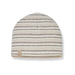 1+ In The Family Perrin Baby Beanie with Striped design in Ecru color. Made in Spain