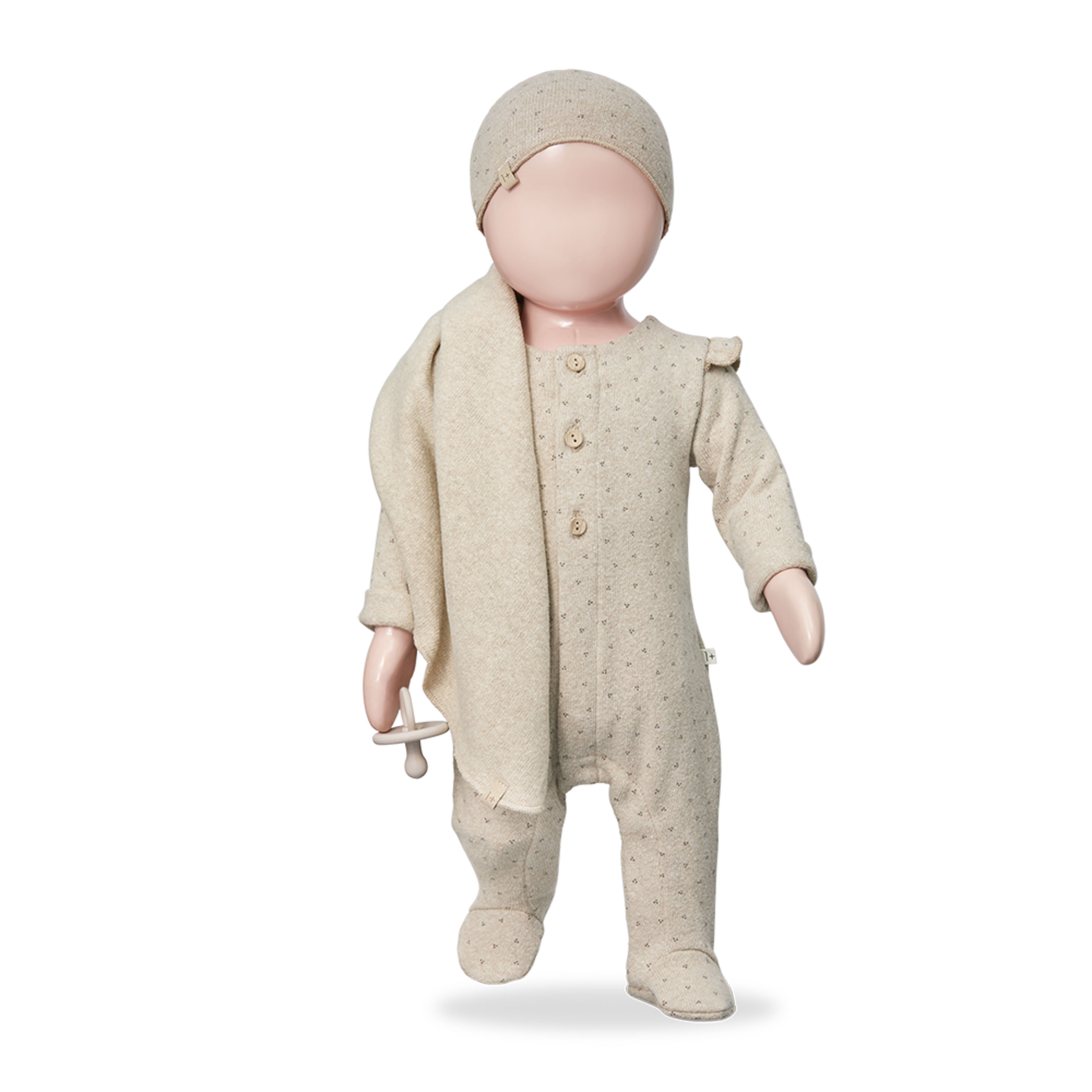 1 in the family baby onesie Aline in Beige color