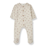 1+ in the family baby onesie Melak in Oatmeal color