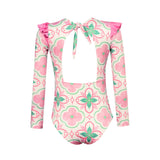 Pepita & Me | Swimsuit Wings Longsleeve - Azulejo