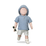 1+ In The Family | Dimitri Bermuda Shorts - Misty Blue