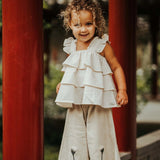 Donsje | Trousers Linen Fifis Poppy - Soft Sand