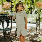 Donsje | Shirt Ifo - Warm White - Thyme Striped
