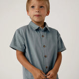Donsje | Shirt Qrammie - Steel Blue Striped