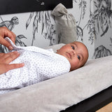 Baby on Meyco | Changing Pad Cover Velvet - Light Grey close up