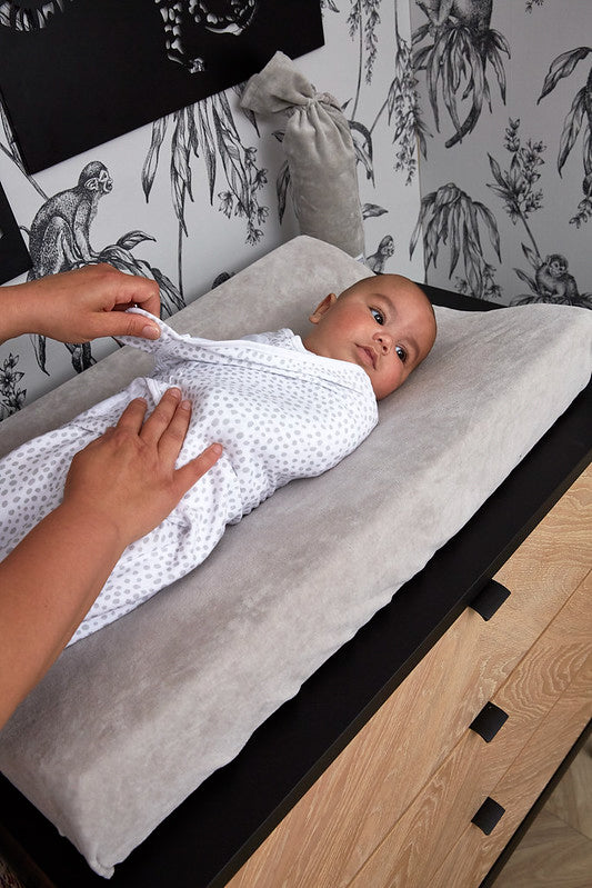 Baby on Meyco | Changing Pad Cover Velvet - Light Grey