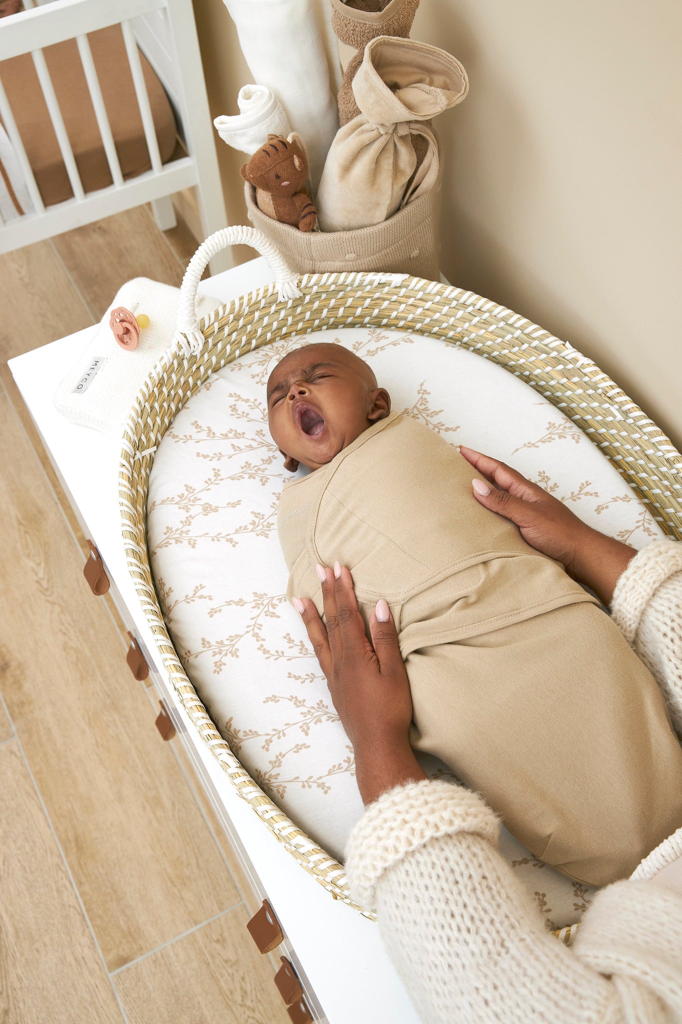 Meyco Swaddle Branches uni sand 2 pack