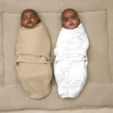 Meyco Swaddle Branches uni sand 2 pack