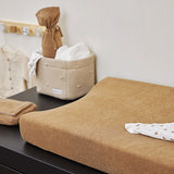 Meyco | Changing Pad Cover Terry Cloth - Toffee (2pack) with accessories