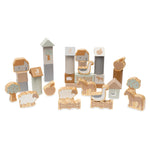 Jollein | Wooden Building Blocks Set - Farm animals