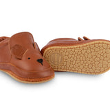 Donsje baby shoes arty bear leather cognac classic flexible rubber sole
