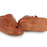 Donsje baby shoes arty bear leather cognac classic suede sole