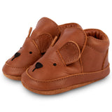 Donsje baby shoes arty bear leather cognac classic suede sole