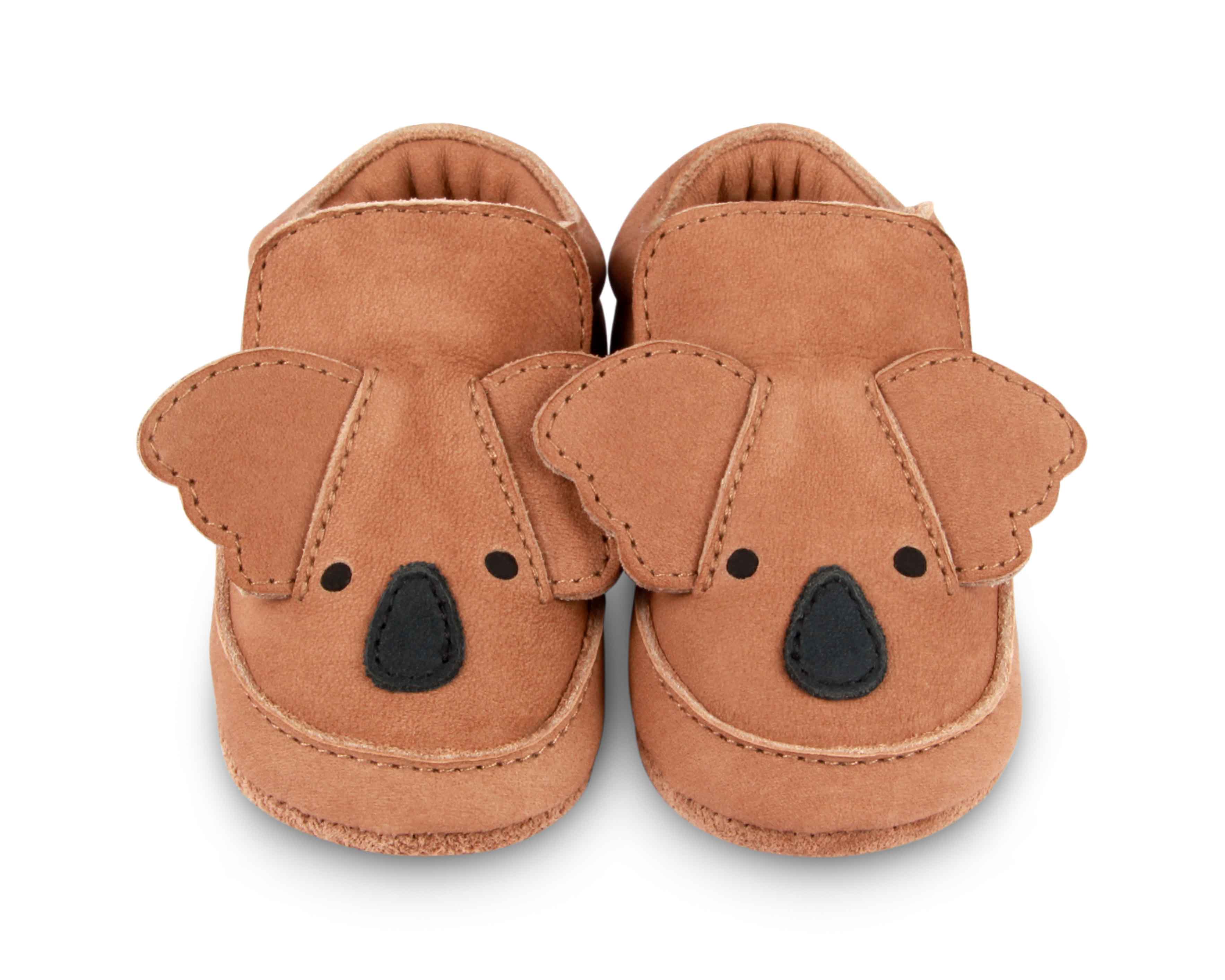 Donsje Baby Shoes Arty Koala Nubuck Truffle Suede Sole
