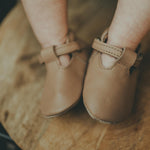 Donsje Baby Shoes Elia Leather Praline Suede Sole