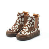 Donsje Kids Shoes Thuru Bambi Cow Hair Brown Spotted