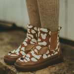 Donsje Kids Shoes Thuru Bambi Cow Hair Brown Spotted
