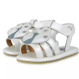 Donsje | Baby Shoes Vazi Peacock - Off White Metallic Leather