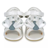 Donsje | Baby Shoes Vazi Peacock - Off White Metallic Leather