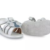 Donsje | Baby Shoes Vazi Peacock - Off White Metallic Leather