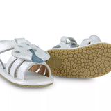 Donsje | Baby Shoes Vazi Peacock - Off White Metallic Leather
