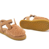 Donsje kids shoes Ela Alpaca Beige curly sheep wool