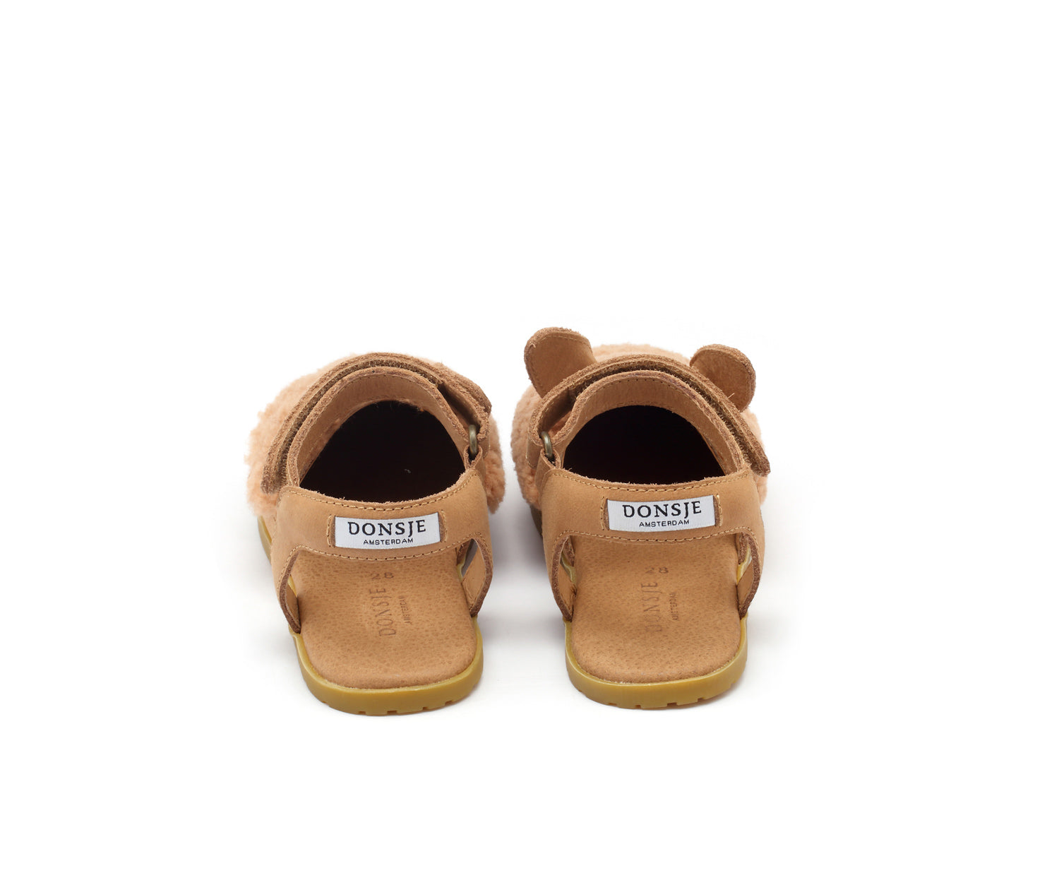 Donsje kids shoes Ela Alpaca Beige curly sheep wool