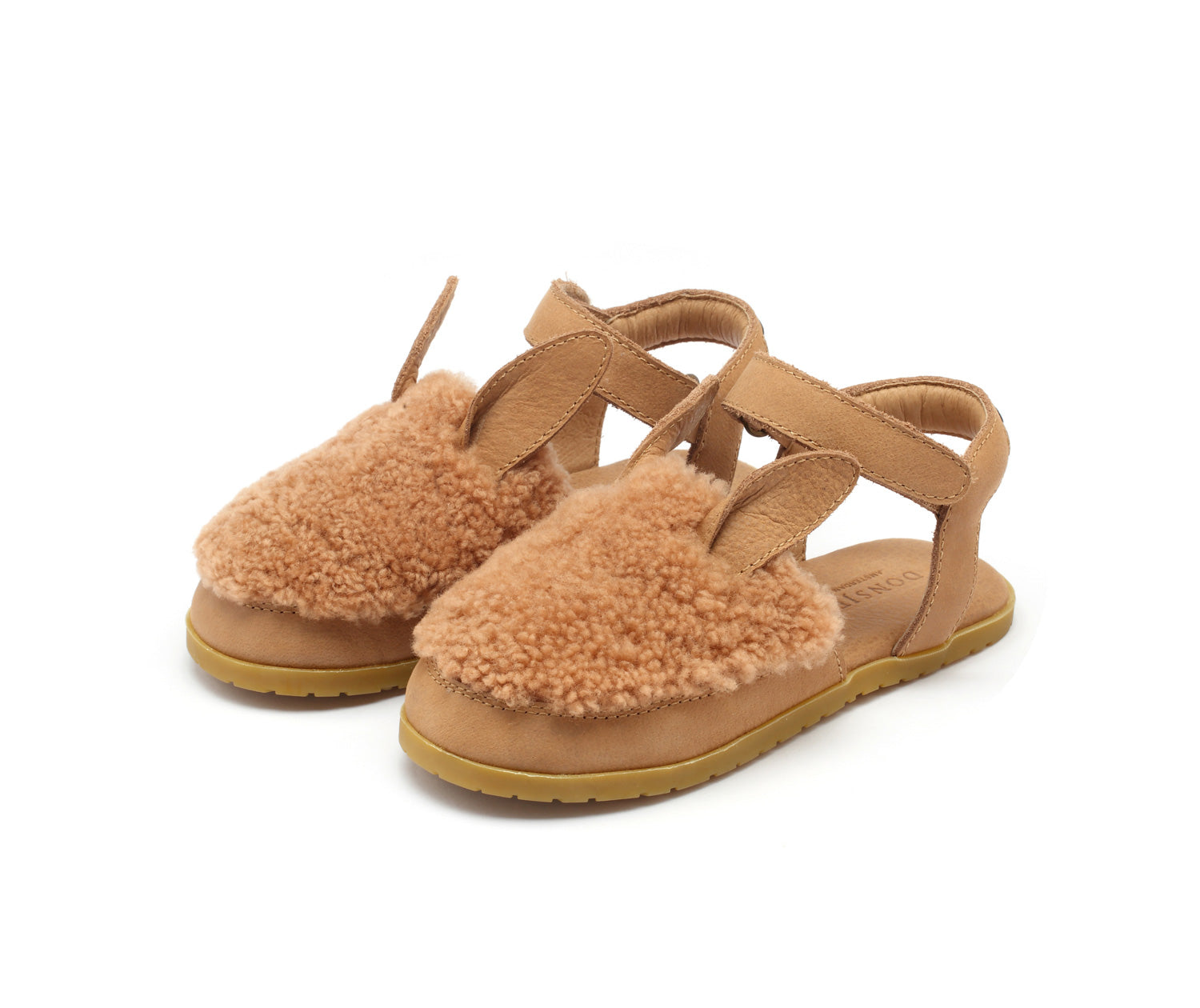 Donsje kids shoes Ela Alpaca Beige curly sheep wool