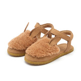 Donsje kids shoes Ela Alpaca Beige curly sheep wool