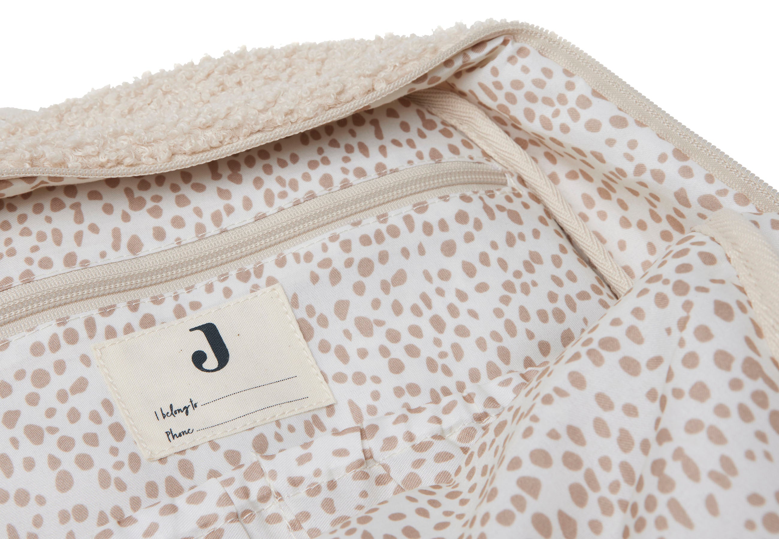 Jollein diaper bag backpack in boucle natural