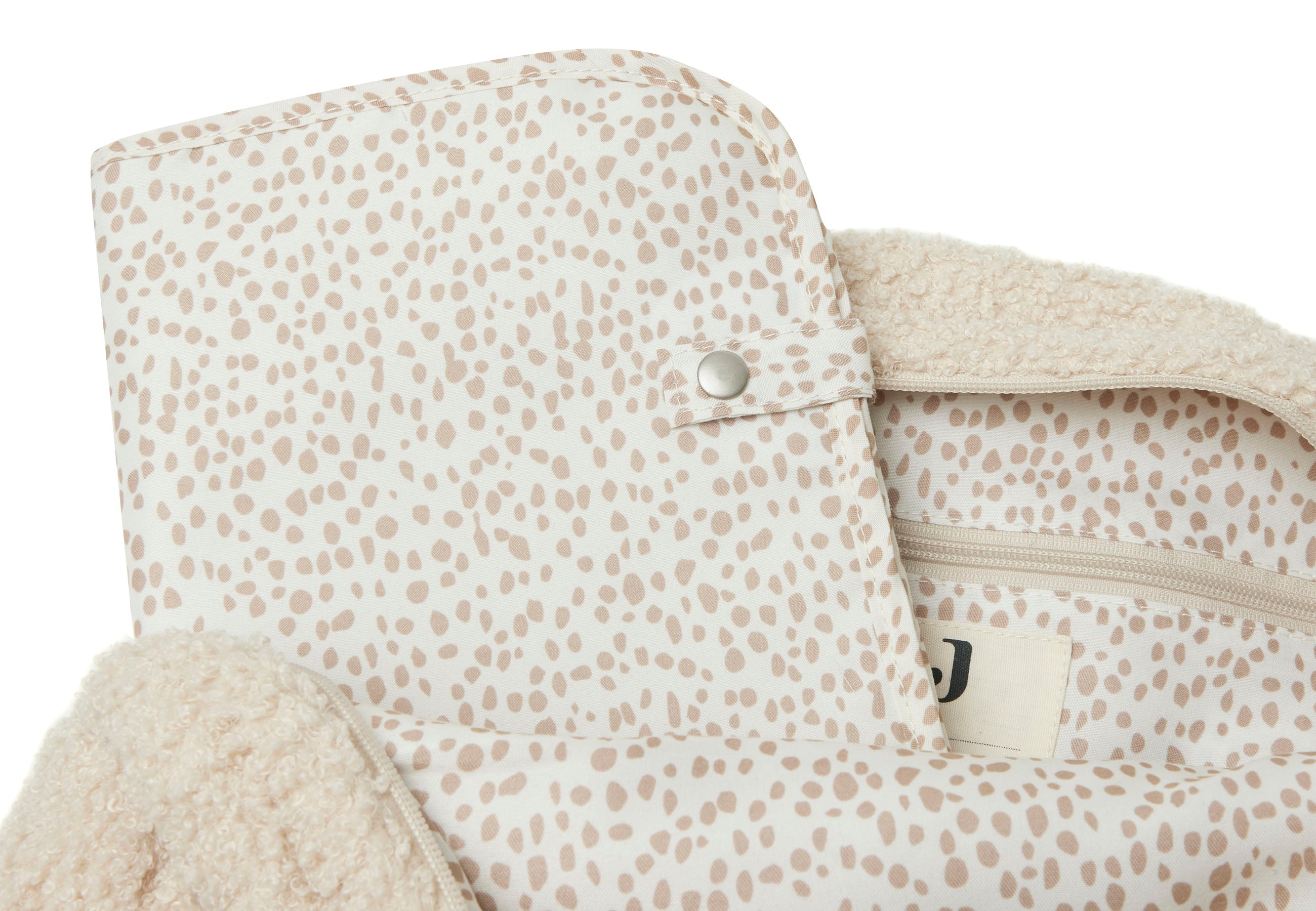 Jollein diaper bag backpack in boucle natural