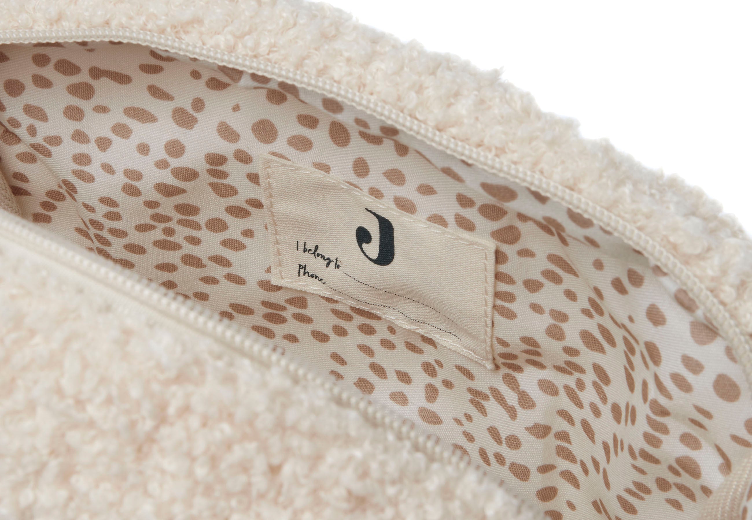 Jollein etui boucle pouch natural