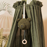 Jollein musical soft toy in teddy bear shape and leaf green color