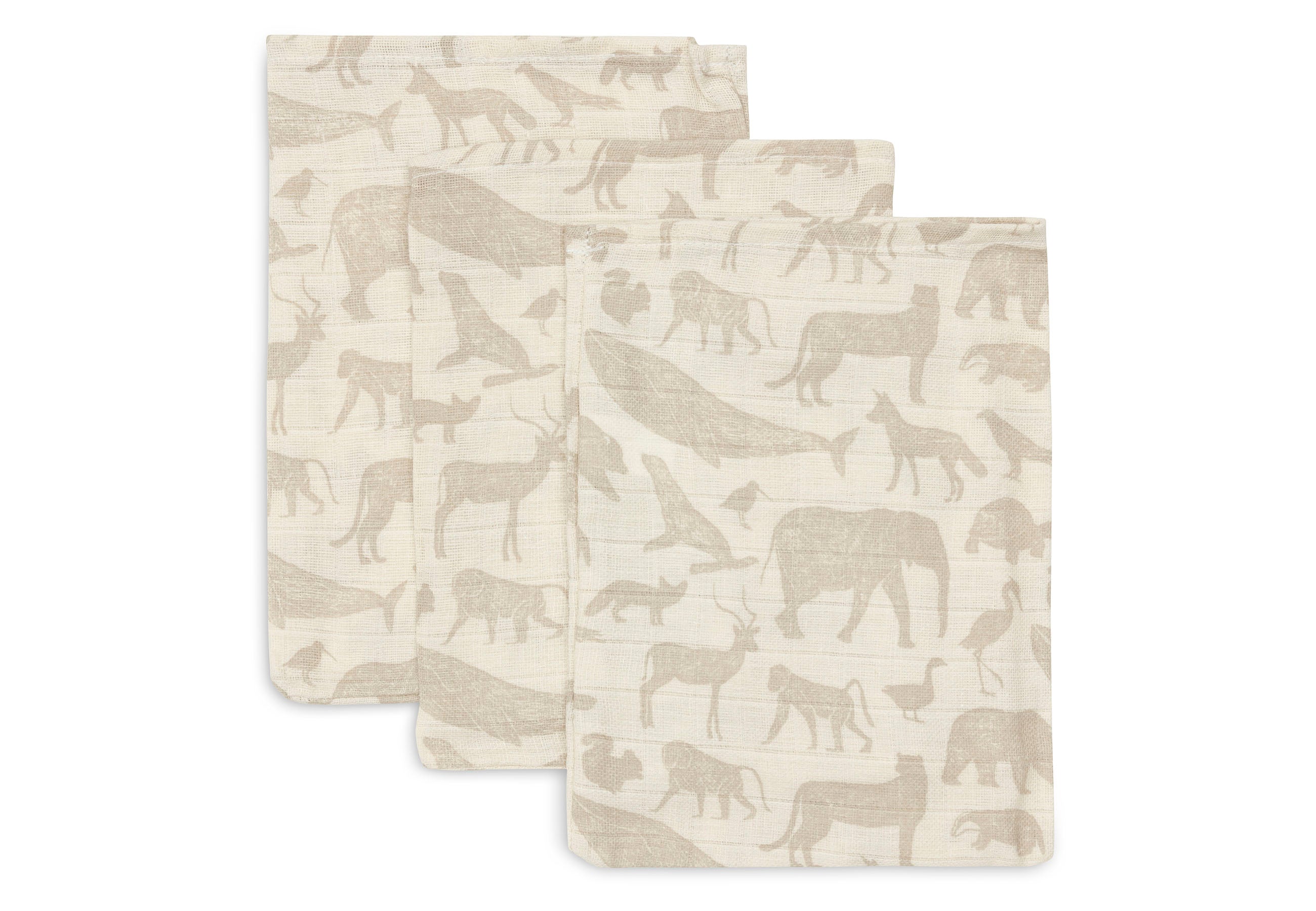 Jollein muslin wash cloth animals