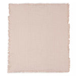 Jollein Muslin Blanket with Fringe 75x100cm Moonstone/Ivory full shot