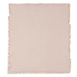 Jollein Muslin Blanket with Fringe 75x100cm Moonstone/Ivory full shot