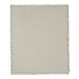 Jollein | Muslin Blanket with Fringe 75x100cm - Olive Green/Ivory