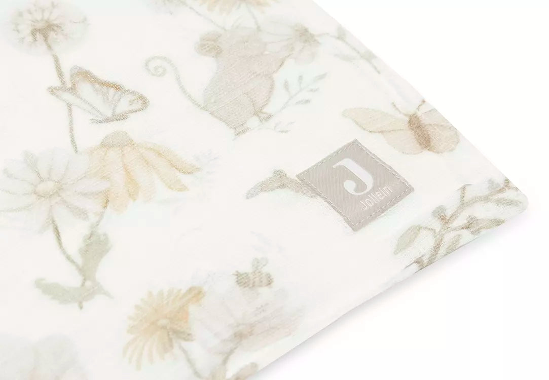 Jollein Muslin Cloth 70cm - Dreamy Mouse (2-pack) detail shot