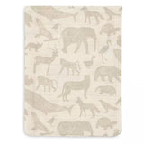 Jollein | Wash Cloth Muslin - Animals Olive Green (3pack) close up