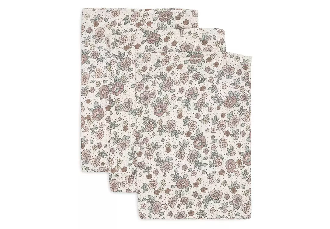 Jollein | Wash Cloth Muslin - Retro Flowers (3pack)