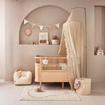 Jollein Fabric Bunting Wild Rose/Ivory in a nursery room
