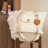 Jollein Diaper Bag Twill Natural lifestyle image