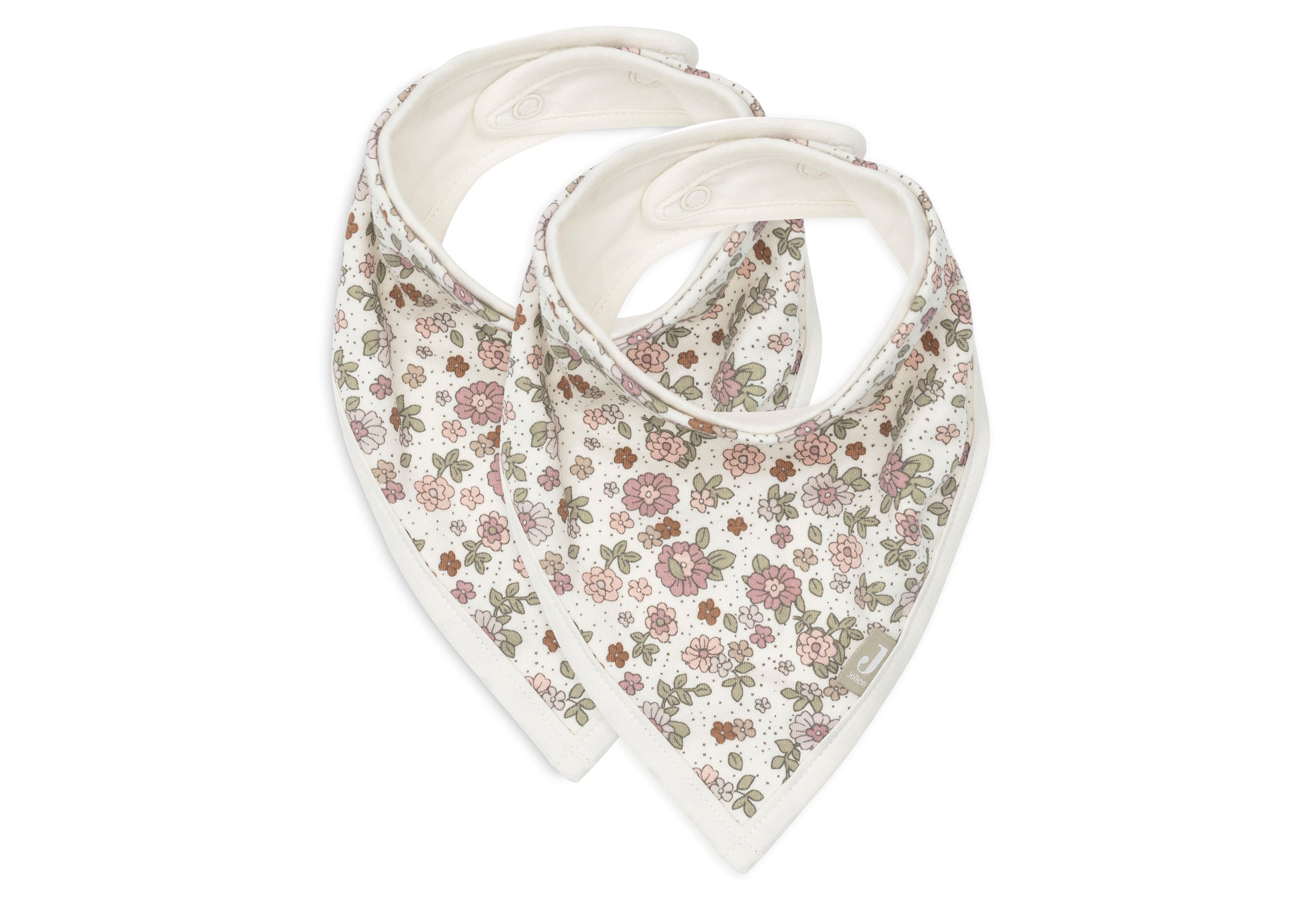 Jollein bib bandana retro flowers