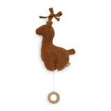 Jollein Musical soft toy in lama shape and caramel color